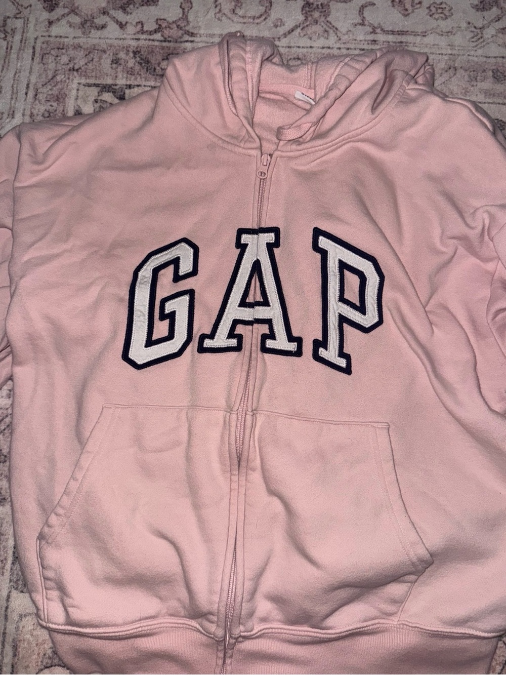GAP Women’s Light Pink Full-Zip Hoodie w hoodie